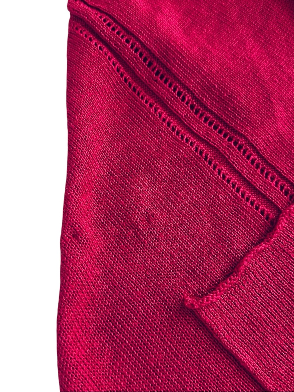 Eileen Fisher Size 3X Linen Knit Open Cardigan Raspberry - Picture 14 of 14
